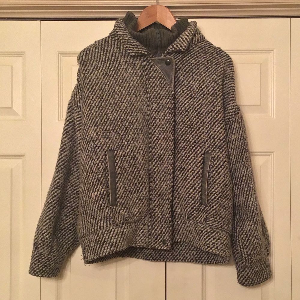 Vintage New York Girl Wool Blend Tweed Jacket